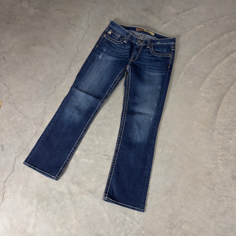 Vintage Big Star Rikki Jeans Womens 26 Blue Low Rise Bootcut‎ Baggy Y2K Bling